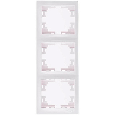 Рамка трехместная Lezard MIRA вертикальная белый 701-0200-153