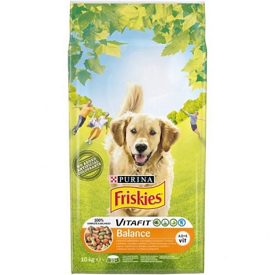 Корм для взрослых собак для всех пород Friskies с курицей и овощами 2,4 кг