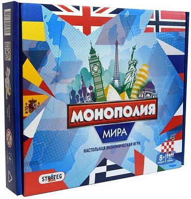 Гра настільна Strateg LUX Монополія світу 4820175994821