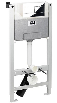 Комплект инсталляции Oliveira 3 в 1, клавиша SLIM хром