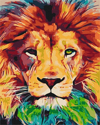 Картина по номерам Радужный Лео BS52227 40x50 см Brushme 