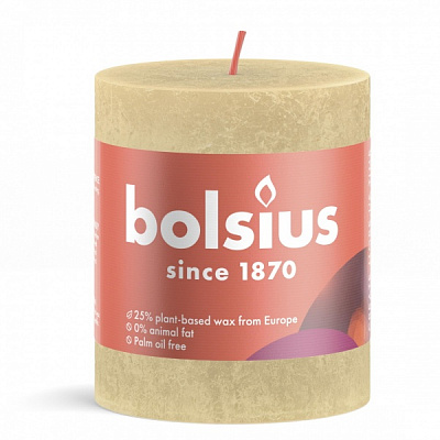 Свічка Рустік стовпчик SHINE 80/68 беж Bolsius