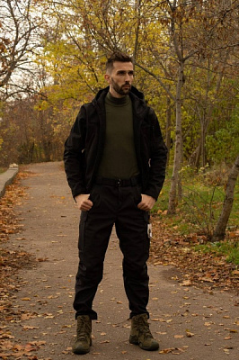 Брюки тактические теплые c Soft Shell р. XXXXL черный (04-10-00-0010) 