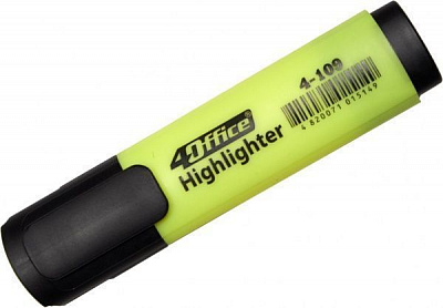 Маркер текстовый 4Office 1-5 мм 4-109 желтый 