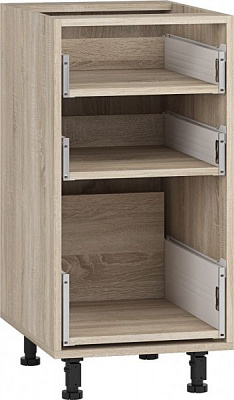 Тумба нижняя Грейд с 3 метабоксами ящ. (2+1) (стандарт) 400x820x522 мм дуб сонома 