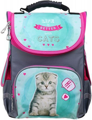 Рюкзак каркасний ортопедичний Life with cats 33x26x16 см