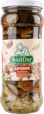 Гриби консервовані WellDar боровики мариновані 580 г