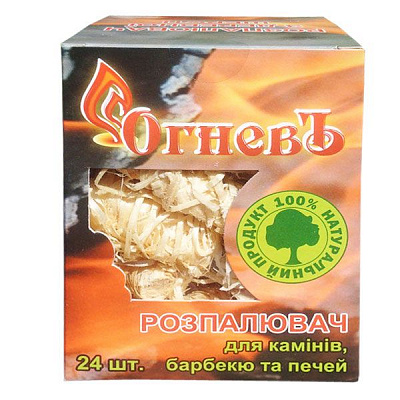Разжигатель из древесной шерсти Огневъ 24шт