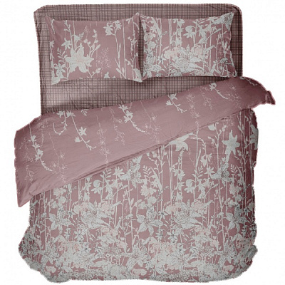 Комплект постільної білизни Home Flowers bunch 2.0 рожевий із малюнком La Nuit