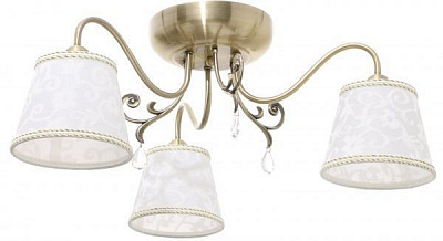 Люстра потолочная Accento lighting Adelia 3xE14 античная латунь ALSQ-MD37029/3 