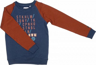 Джемпер для мальчика NWM р.158 синий с коричневым U44157-1 