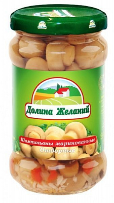 Гриби мариновані Долина желаний Печериці 314 мл 280 г
