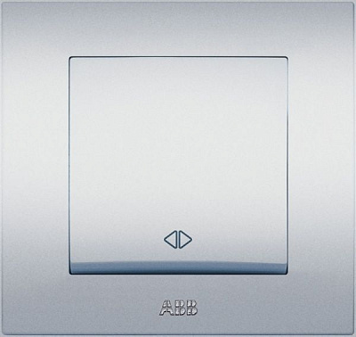Вимикач перехресний одноклавішний ABB Cosmo без підсвітки 10 А сірий металік 619-011000-214