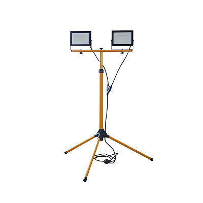 Прожектор светодиодный LED UEC Delta SLC2-TR 2х50Вт штатив 6500K 100 Вт IP65 черный/желтый SLC2-50-IP65-TR-B