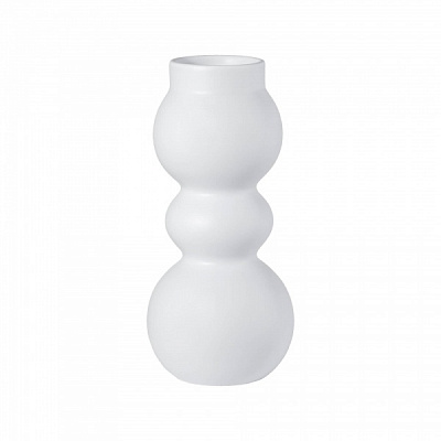 Ваза белая Como d5,5/8 cм h19 cм White cristal