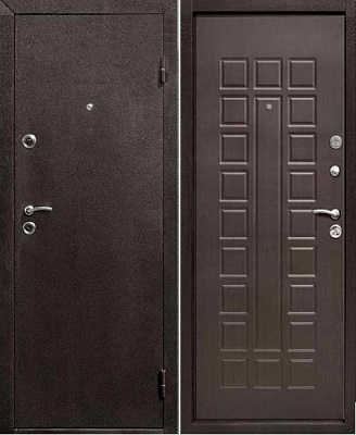 Дверь входная Tarimus Варшава Венге (860х2050 L) RAL 8019 / венге 2050х860 мм левая