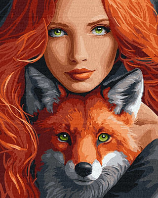 Картина по номерам Огненная лиса 40х50 см Идейка