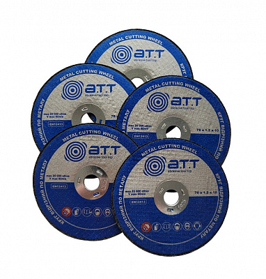 Круг відрізний A.T.T. по металу 76х1,2x10 мм 5 шт.
