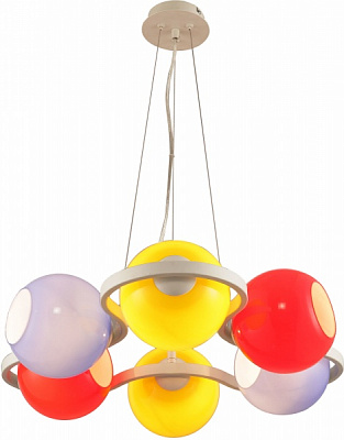 Підвіс Altalusse 6x40 Вт E27 різнокольоровий INL-9316P-06 White & Blue, Yel