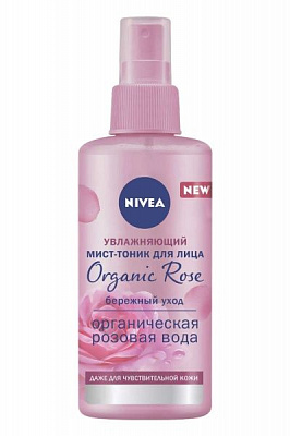 Тоник для лица Nivea Мист-тоник Organic Rose увлажняющий для лица 150 мл 1 шт.