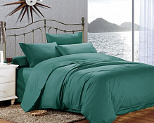 Комплект постельного белья Люкс евро зеленый Home Line 