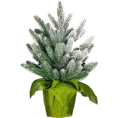Елка искусственная Рождественская в горшке 45 см 9119 темно-зеленый
