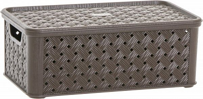 Кошик пластиковий Tontarelli 6961 ТО із кришкою Аріанна M 112x290x166 мм