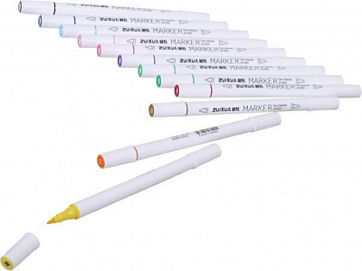 Набір маркерів професійних двосторонніх ZX-600-12 різнокольоровий