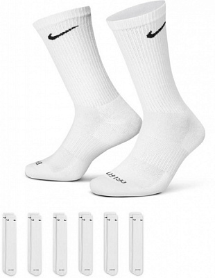 Шкарпетки Nike NIKE EVERYDAY PLUS CUSHIONED SX6897-100 р.38-42 білий 6 шт.
