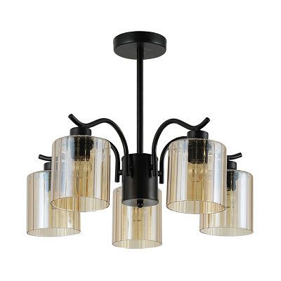 Люстра Miorro Glamour 5x40 Вт E27 матовий чорний 51-311-188