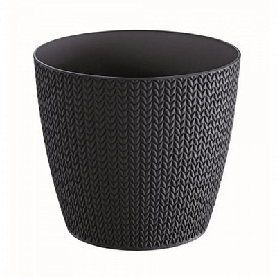 Горщик для квітів Prosperplast WHEATY 220 мм круглий 5,4 л антрацит (26330-433)