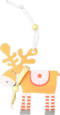 Підвіска Олень яскравий 12 см різнокольоровий 1220306