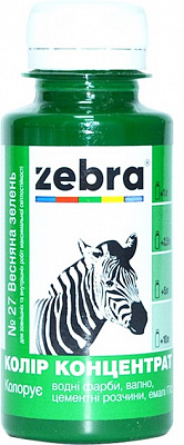 Колорант ZEBRA концентрат №27 весняна зелень 100 мл