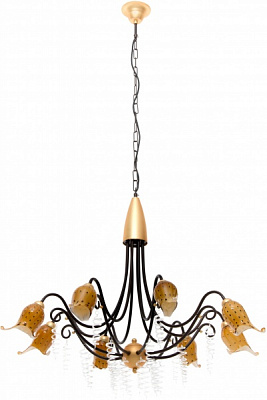 Люстра подвесная Интеркласс НСБ 06-8хХХ-324 8xG9 коричневый/золотой 55 
