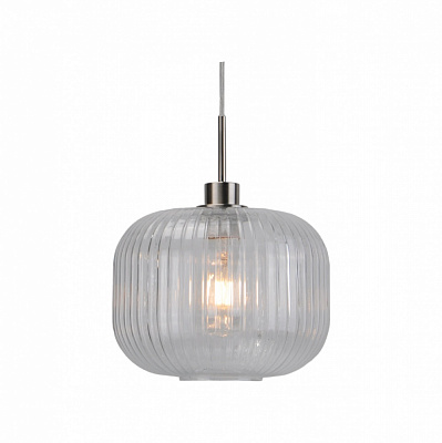 Підвіс Miorro Bravo 120х25 сатин.нікель/прозора метал/скло 1x40 Вт E27 сатин 51-310-007