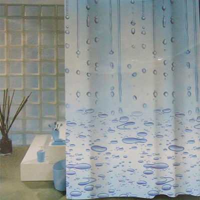 Шторка для душу Vonaldi Water 180x200 см блакитна