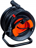 Удлинитель на катушке Леміра без заземления 1 гн. черный с красным 40 м У16-03 2х2,5