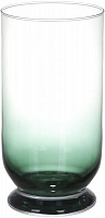 Ваза стеклянная зеленая Омбре 15,5х30 см Wrzesniak Glassworks