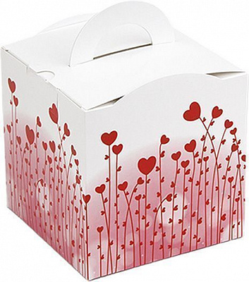 Коробка подарочная квадратная Present 11,5х11,5х11,5 см с ручкой