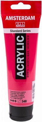 Краска акриловая № 348 Перманентный красный пурпурный 120 мл Amsterdam Standart Royal Talens