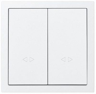 Механизм выключателя перекрестный двухклавишный HausMark Juna белый матовый 7041-0988-107TW