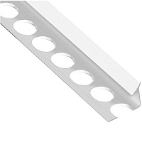 Уголок для плитки TIS внутренний ПВХ 80,1,01017;80,1,01018 8 мм 2,5м белый 