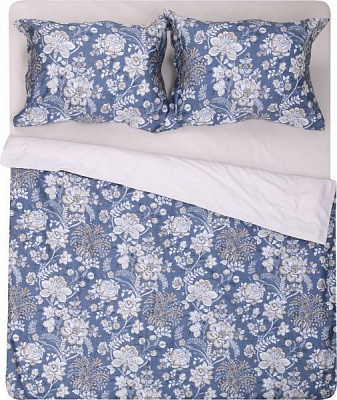 Комплект постельного белья Destiny 2 синий с белым Mascioni 