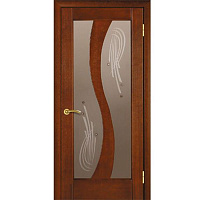 Двері полотно Terminus №15 80 см каштан скло з малюнком