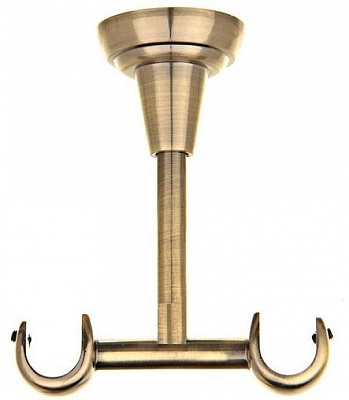 Тримач для карниза Cardinal стельовий відкритий подвійний d16 мм антик 1 шт.