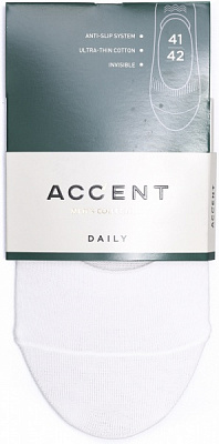 Носки мужские Акцент (ультракороткие) 0 0709 301 р. 27 белый 