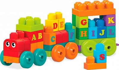 Конструктор Mega Bloks Поезд с буквами DXH35