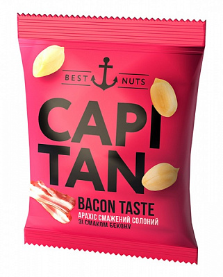 Арахіс CAPITAN смажений солоний зі смаком бекону Capitan 30 г