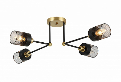 Люстра Sensio Ruan 4x40 Вт E14 черный с золотистым LS-74690/4B-E1440W