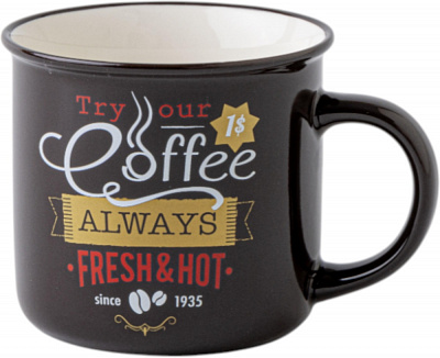 Чашка Fiora Vintage black 355 мл